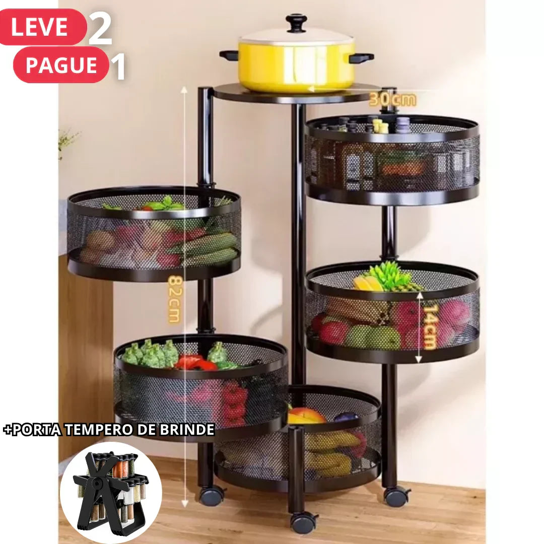 [Leve 2 Pague 1] Fruteira Articulada Multiuso 5 em 1 + 3 Brindes